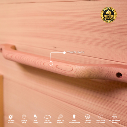 Kylin Premium Full Spectum Ultra Low EMF Infrared Sauna Room 4 Person H6433 (Floor Heater included)