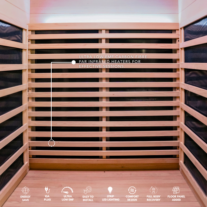 Kylin Premium Full Spectum Ultra Low EMF Infrared Sauna Room 1 Person H6134 (Floor Heater included)