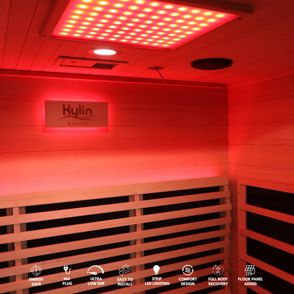 Kylin Premium Full Spectum Ultra Low EMF Infrared Sauna Room 1 Person H6134 (Floor Heater included)