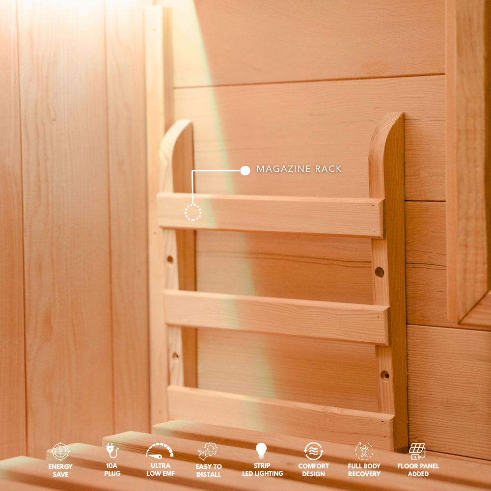 Kylin Premium Full Spectum Ultra Low EMF Infrared Sauna Room 4 Person H6434 (Floor Heater included)