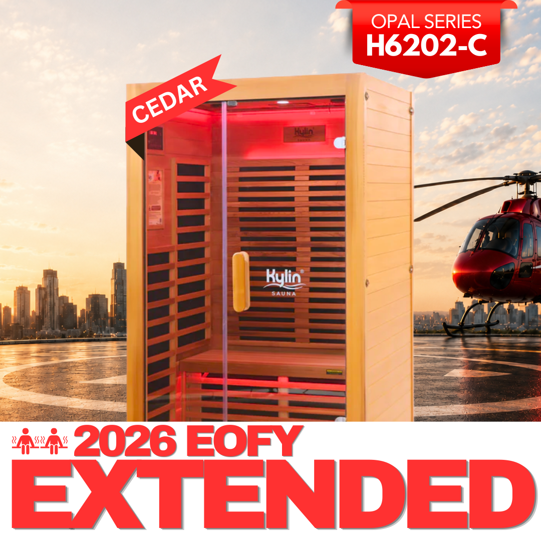 Elite - Kylin Low EMF Premium Cedar Infrared Sauna Room 2 Person - H6202-C
