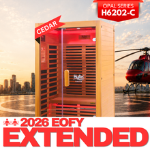 Elite - Kylin Low EMF Premium Cedar Infrared Sauna Room 2 Person - H6202-C