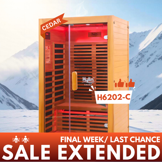 Elite - Kylin Low EMF Premium Cedar Infrared Sauna Room 2 Person - H6202-C