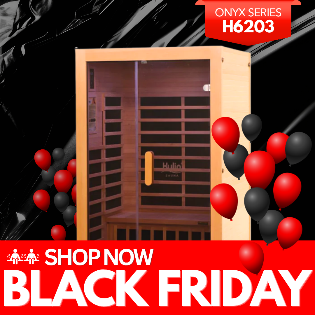 Kylin ONYX STANDARD Low EMF Carbon Infrared Sauna Room 2 Person H6203 (Floor Heater included)