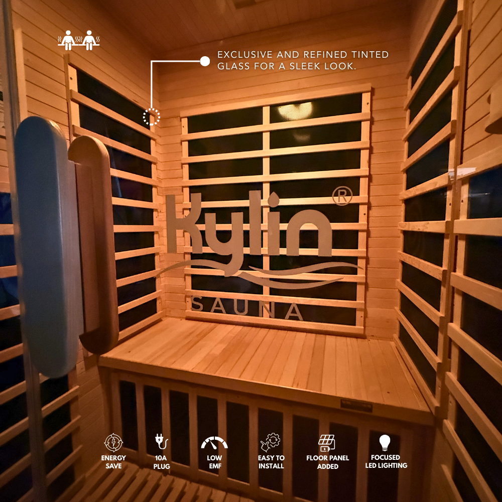 Kylin Low EMF Carbon Infrared Sauna Room 2 Person H6203 (Floor Heater included)