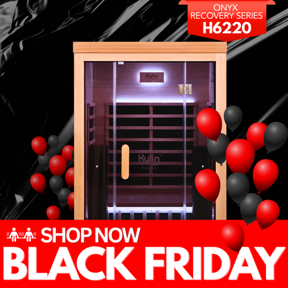 Kylin ONYX RECOVERY Premium Full Spectum Low EMF Infrared Sauna Room 2 Person H6220 (Floor Heater included)