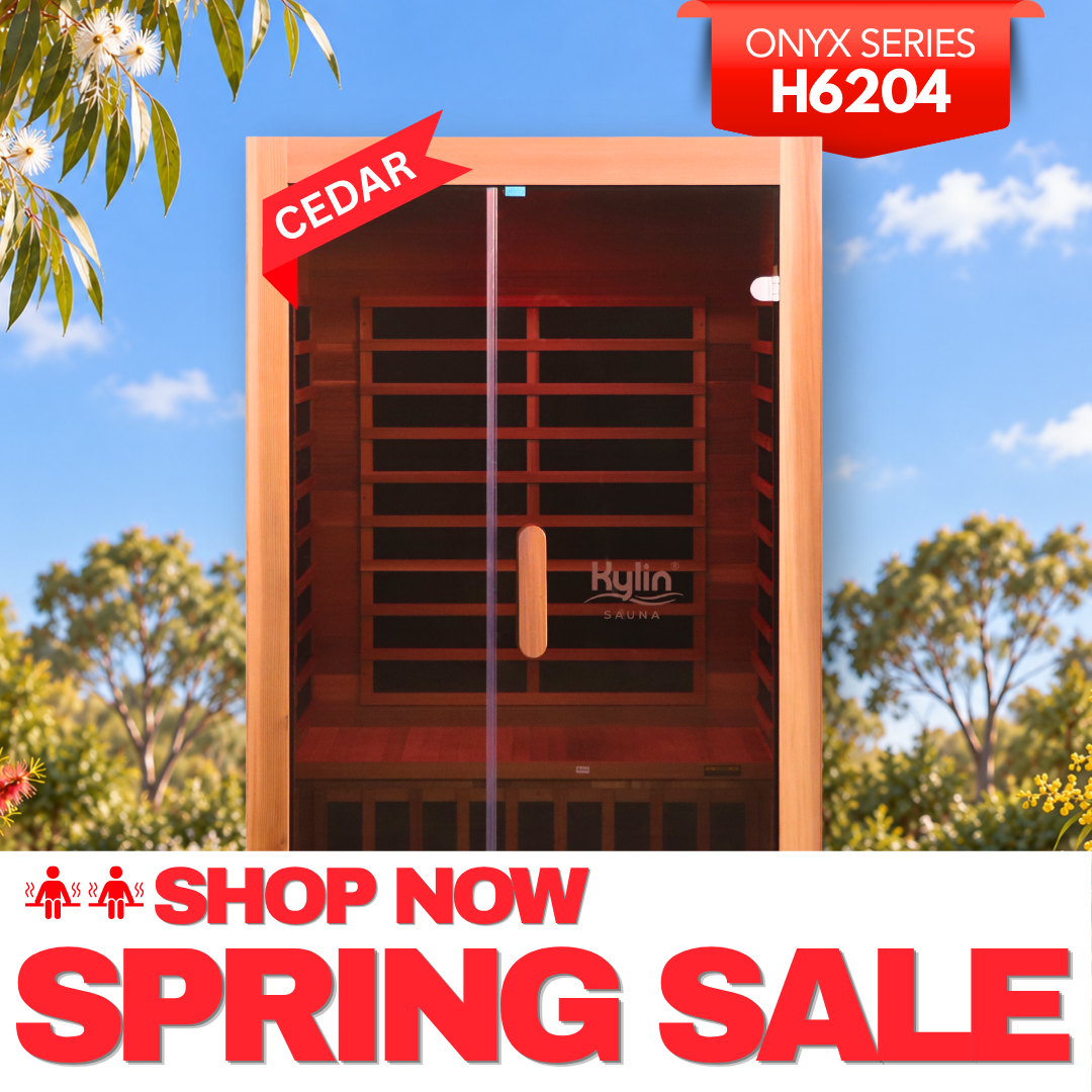 Kylin Low EMF Premium Cedar Infrared Sauna Room 2 Person H6204 (Floor Heater included)