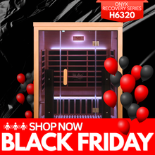 Kylin ONYX RECOVERY Premium Full Spectum Low EMF Infrared Sauna Room 3 Person H6320 (Floor Heater included)