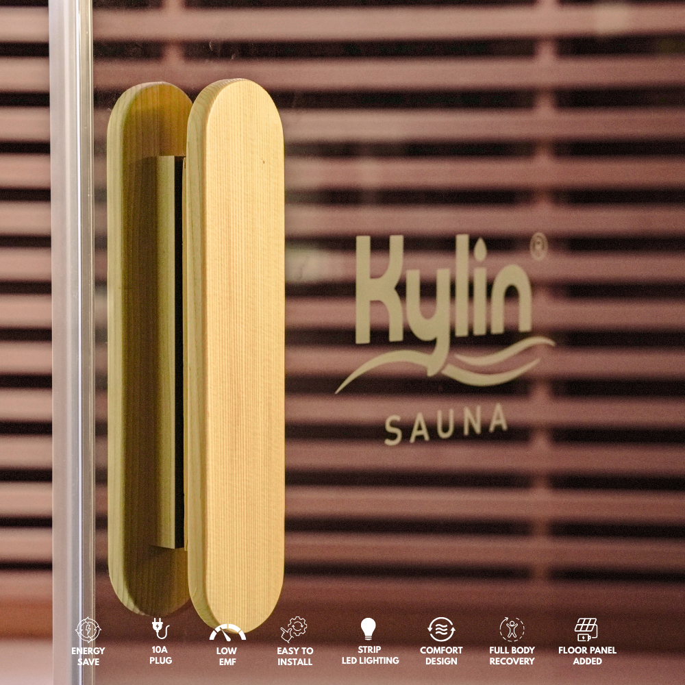 Kylin Premium Full Spectum Low EMF Infrared Sauna Room 1 Person H6132 (Floor Heater included)