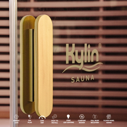 Kylin Premium Full Spectum Low EMF Infrared Sauna Room 1 Person H6132 (Floor Heater included)