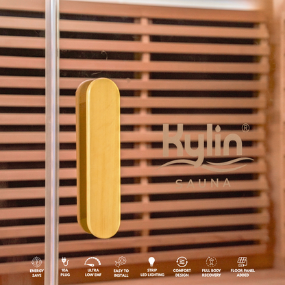 Kylin Premium Full Spectum Ultra Low EMF Infrared Sauna Room 1 Person H6134 (Floor Heater included)