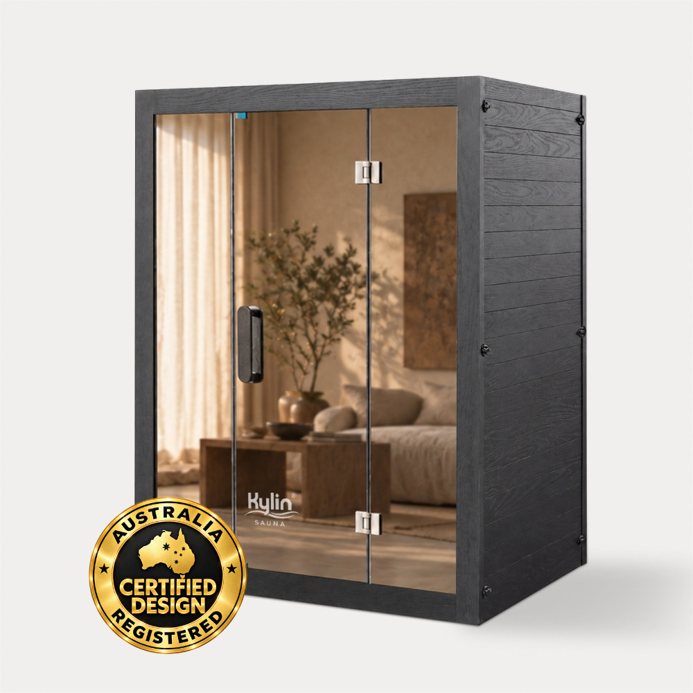 Kylin Premium Full Spectum Low EMF Infrared Sauna Room 3 Person H6331 (Floor Heater included)
