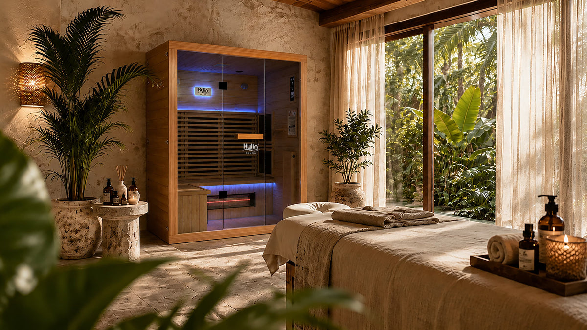Kylin Red Cedar Carbon Full Spectrum Infrared Sauna Room 4 Person Low EMF L9401