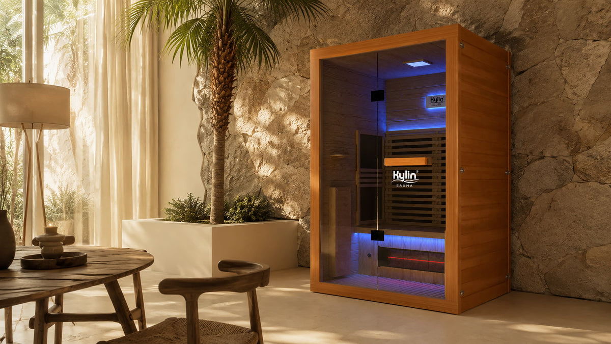 Kylin Red Cedar Carbon Full Spectrum Infrared Sauna Room 2 Person Low EMF L9201