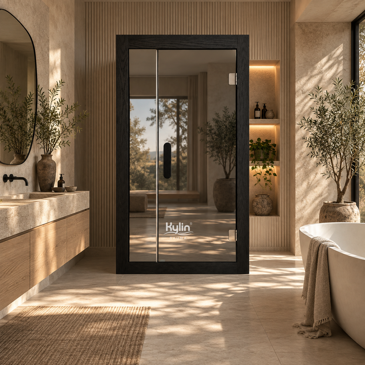 Kylin Premium Full Spectum Ultra Low EMF Infrared Sauna Room 1 Person H6133 (Floor Heater included)