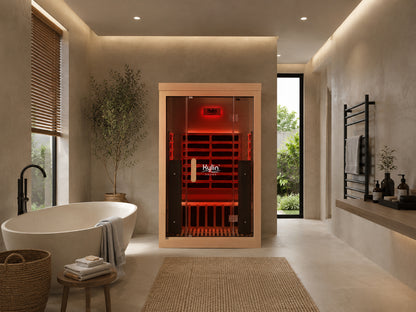 Kylin Premium Full Spectum Low EMF Infrared Sauna Room 2 Person H6220 (Floor Heater included)