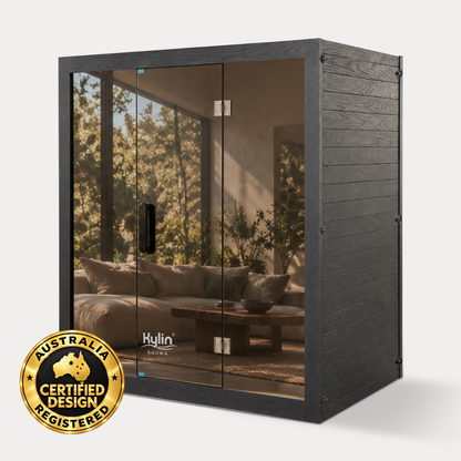Kylin Premium Full Spectum Low EMF Infrared Sauna Room 4 Person H6431 (Floor Heater included)