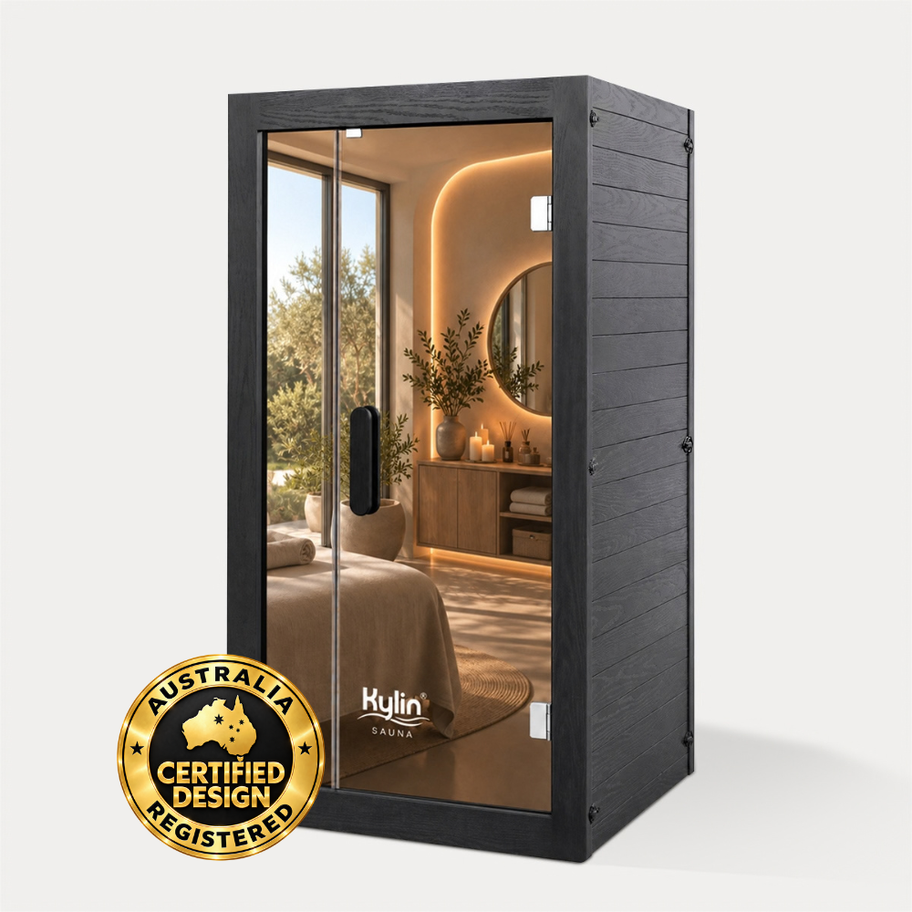 Kylin ZIVA Premium Full Spectum Ultra Low EMF Infrared Sauna Room 1 Person H6133 (Floor Heater included)