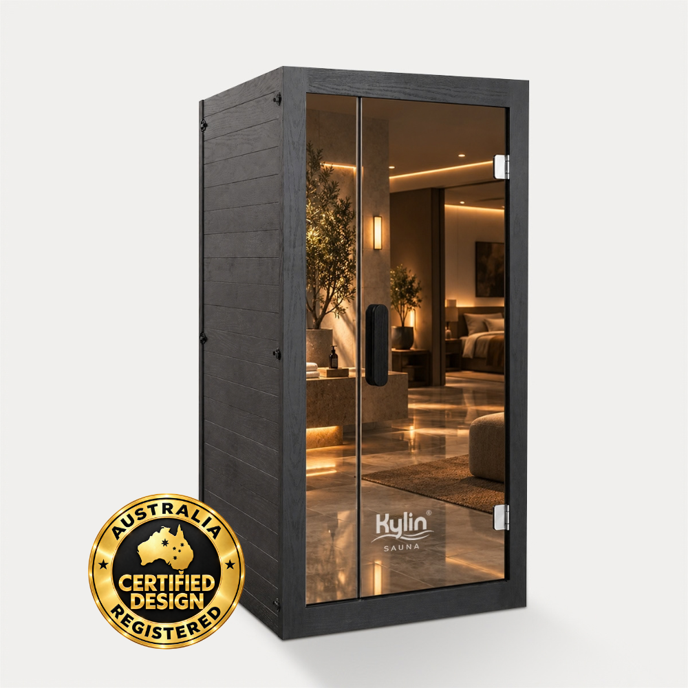 Kylin ZIVA Premium Full Spectum Ultra Low EMF Infrared Sauna Room 1 Person H6133 (Floor Heater included)