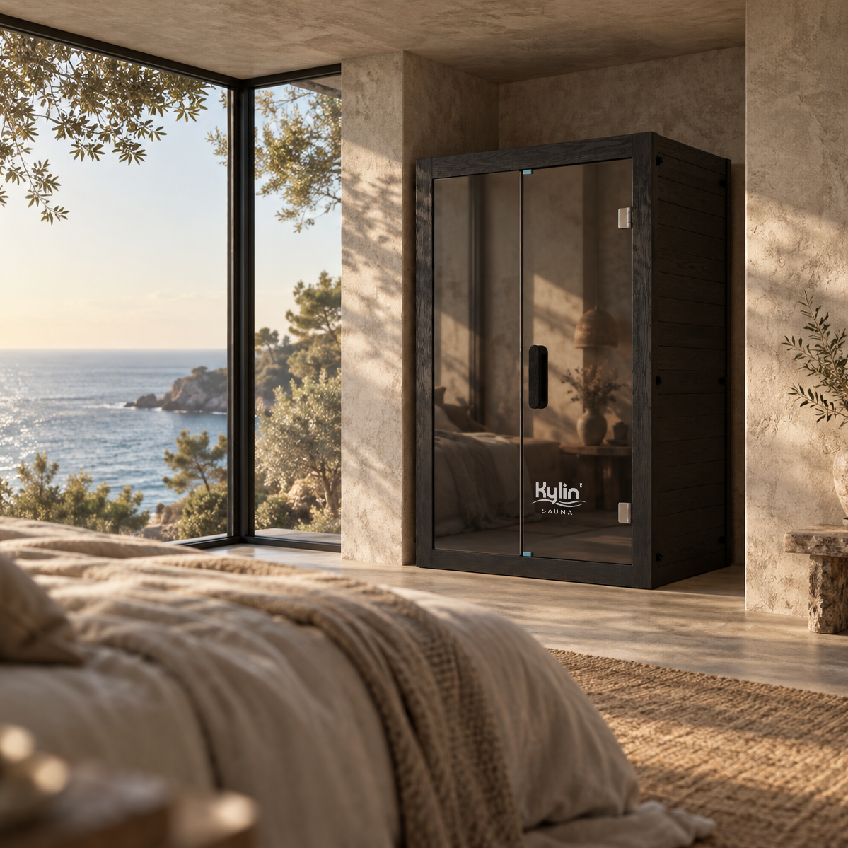 Kylin Premium Full Spectum Ultra Low EMF Infrared Sauna Room 2 Person H6233 (Floor Heater included)
