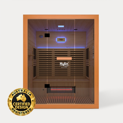 Kylin PHOENIX Red Cedar Carbon Full Spectrum Infrared Sauna Room 3 Person Low EMF L9301