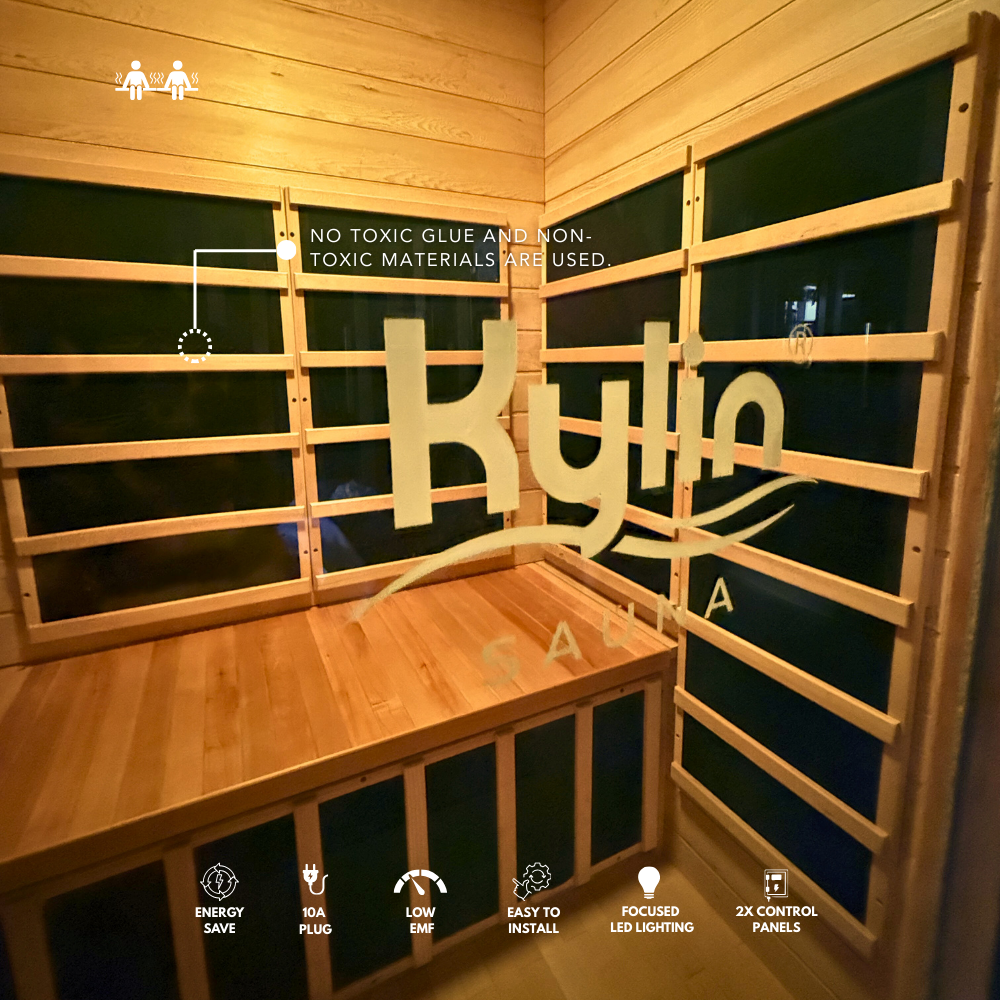 Kylin Low EMF Premium Carbon Far Infrared Sauna 2 people - K8202