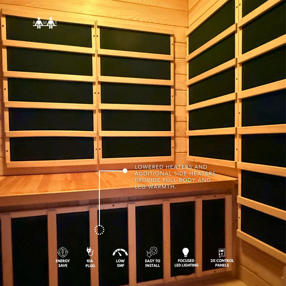 Kylin Low EMF Premium Carbon Far Infrared Sauna 2 people - K8202