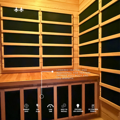 Kylin Low EMF Premium Carbon Far Infrared Sauna 2 people - K8202