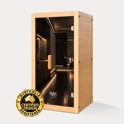 Kylin Premium Full Spectum Low EMF Infrared Sauna Room 1 Person H6130 (Floor Heater included)