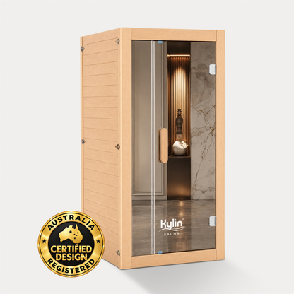 Kylin Premium Full Spectum Low EMF Infrared Sauna Room 1 Person H6130 (Floor Heater included)