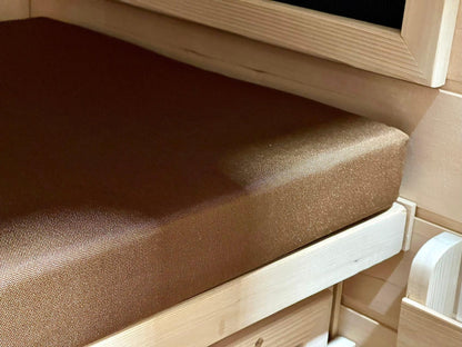 Kylin Sauna Seating Cushion Mat for 2 person sauna- 107*42*5 - Brown