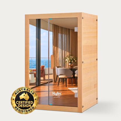 Kylin Premium Full Spectum Low EMF Infrared Sauna Room 2 Person H6230 (Floor Heater included)