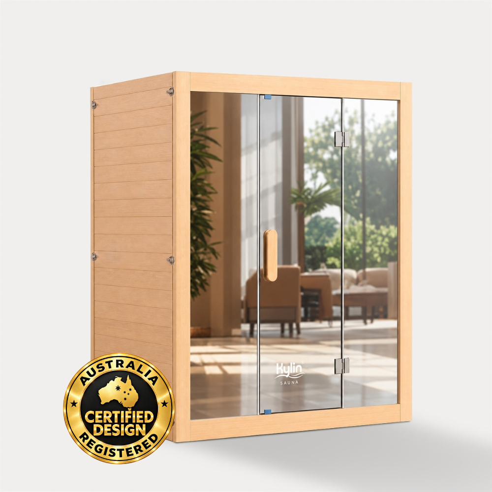 Kylin Premium Full Spectum Low EMF Infrared Sauna Room 3 Person H6330 (Floor Heater included)