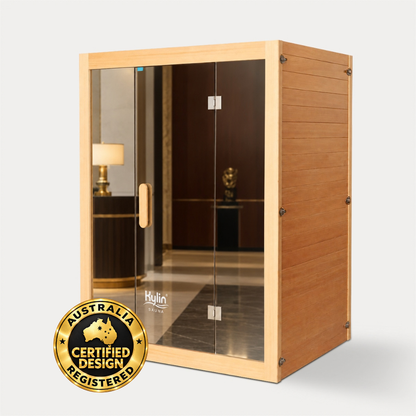 Kylin Premium Full Spectum Low EMF Infrared Sauna Room 3 Person H6330 (Floor Heater included)