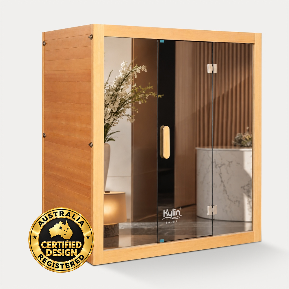 Kylin Premium Full Spectum Low EMF Infrared Sauna Room 4 Person H6430 (Floor Heater included)