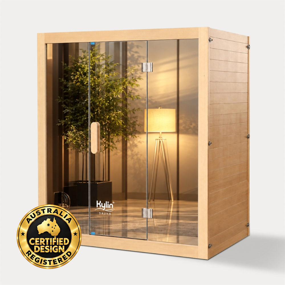 Kylin Premium Full Spectum Low EMF Infrared Sauna Room 4 Person H6430 (Floor Heater included)