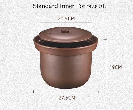 Kylin Electric 5L Inner Pot with Lid for Claypot/Slow Cooker 5L AU-K2021