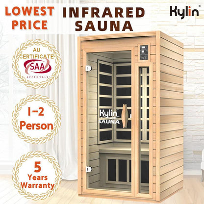 Kylin Low EMF Carbon Fibre Infrared Sauna 1 Person KY-023LB (DEMO ONLY)