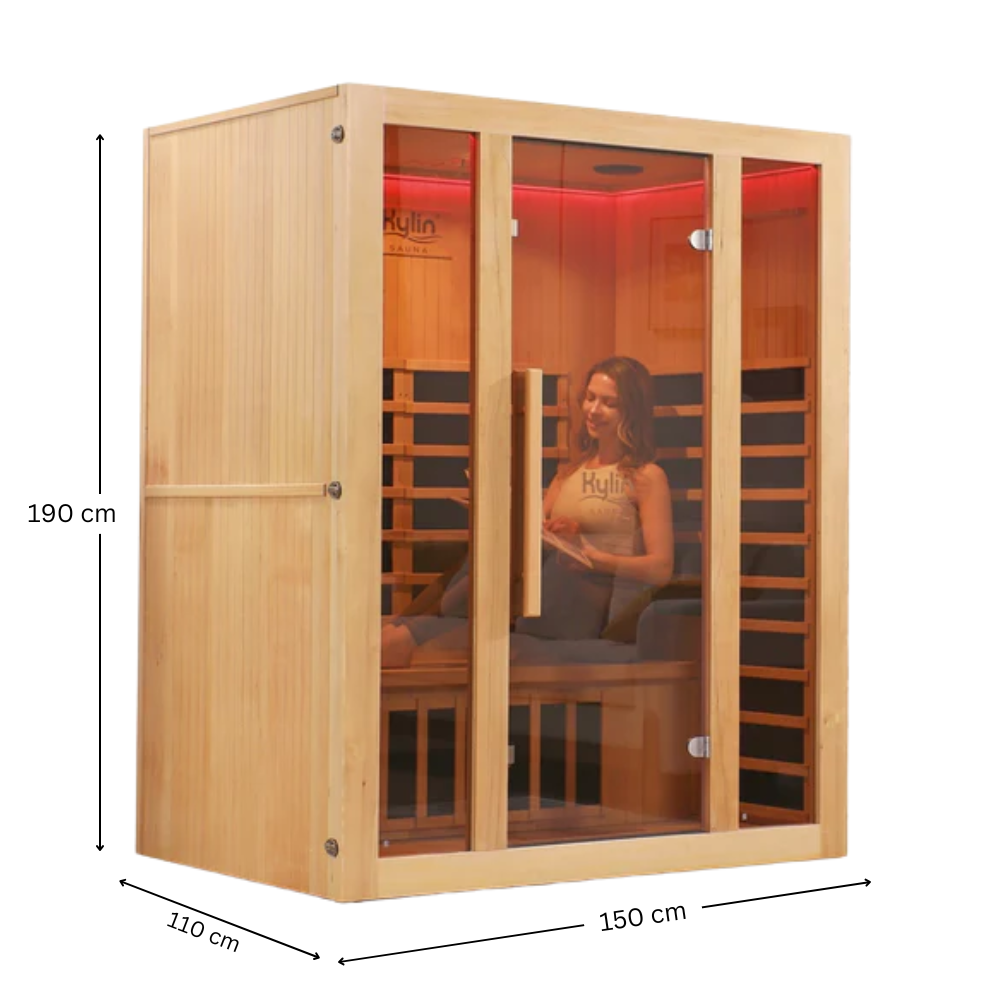 Kylin Low EMF Carbon Infrared Sauna Room 3 Person QD-D3