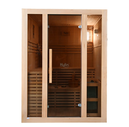 Kylin Traditional Indoor Steam Sauna Room 3 Person QD-EA3D