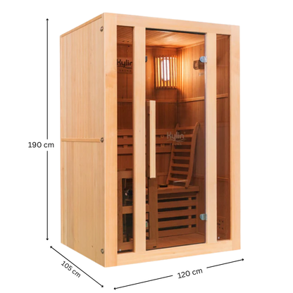 Kylin Traditional Indoor Steam Sauna Room 1 Person QD-EA2