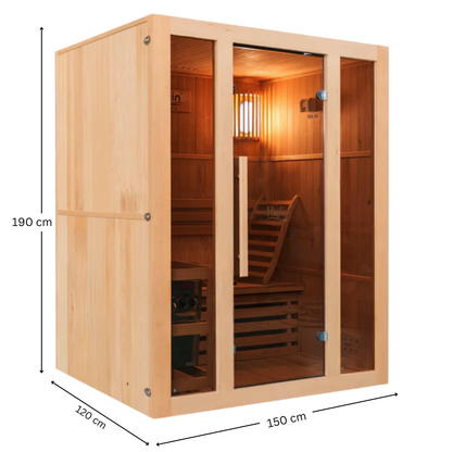 Kylin Traditional Steam Sauna Room 2 Person QD-EA3