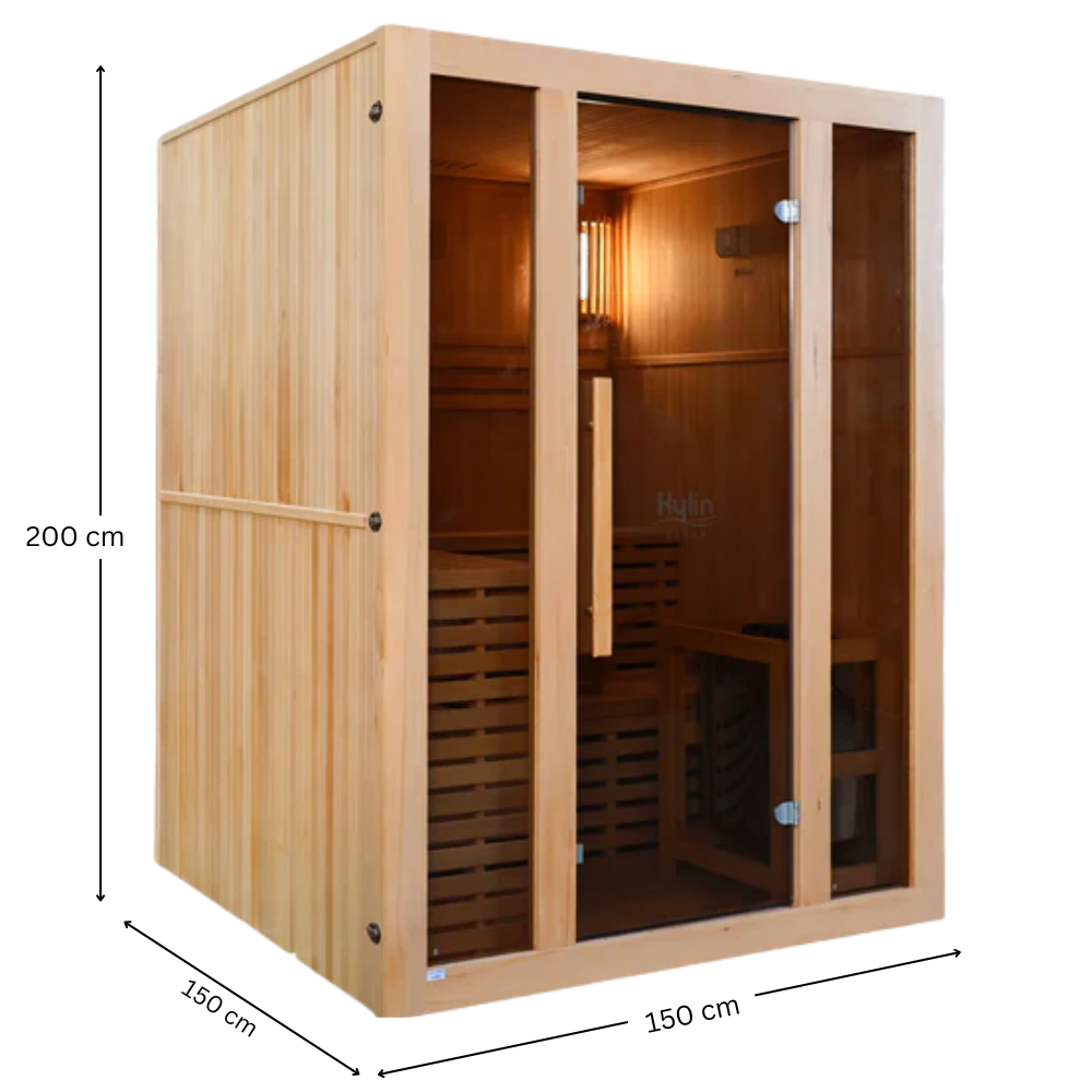 Kylin Traditional Indoor Steam Sauna Room 3 Person QD-EA3D