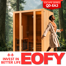 Kylin Traditional Indoor Steam Sauna Room 2 Person QD-EA3