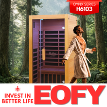 Kylin Low EMF Carbon Infrared Sauna Room 1 Person H6103 (Floor Heater included)