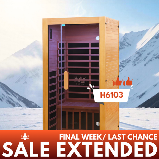 Kylin Low EMF Carbon Infrared Sauna Room 1 Person H6103 (Floor Heater included)