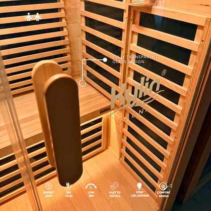 Kylin Low EMF Carbon Infrared Sauna Room 2 Person H6201 (HL-300K)