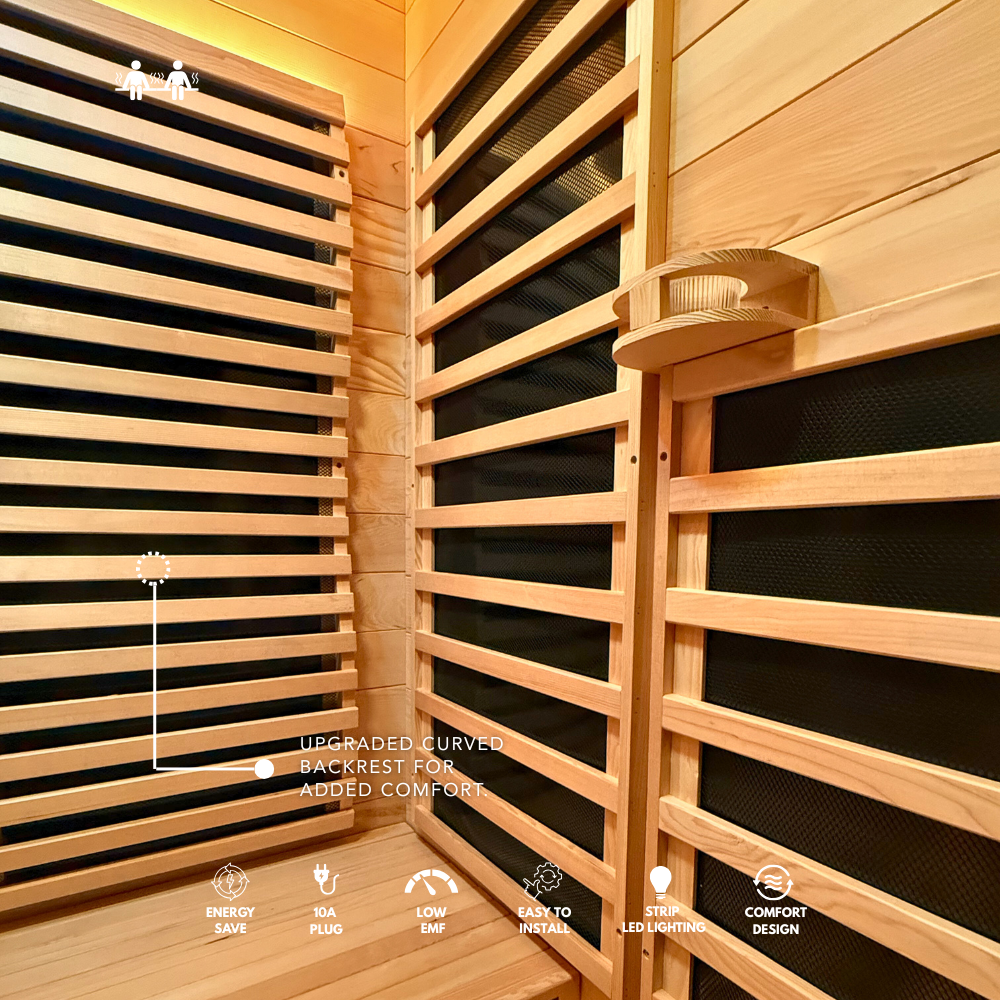 Kylin Low EMF Carbon Infrared Sauna Room 2 Person H6201 (HL-300K)