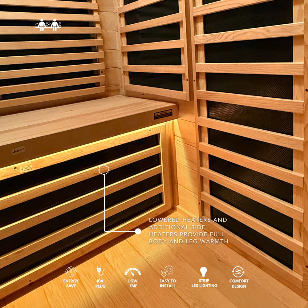 Kylin Low EMF Carbon Infrared Sauna Room 2 Person H6201 (HL-300K)