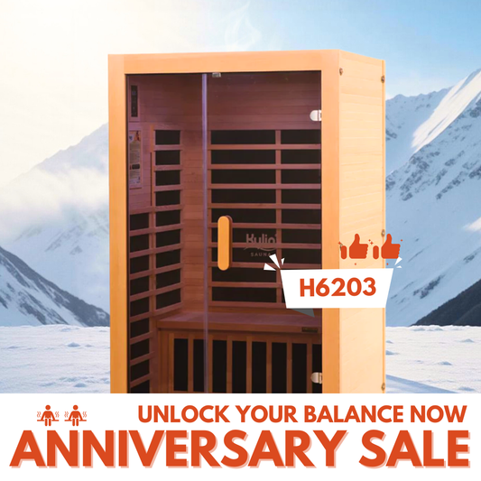 Kylin Low EMF Carbon Infrared Sauna Room 2 Person H6203 (Floor Heater included)